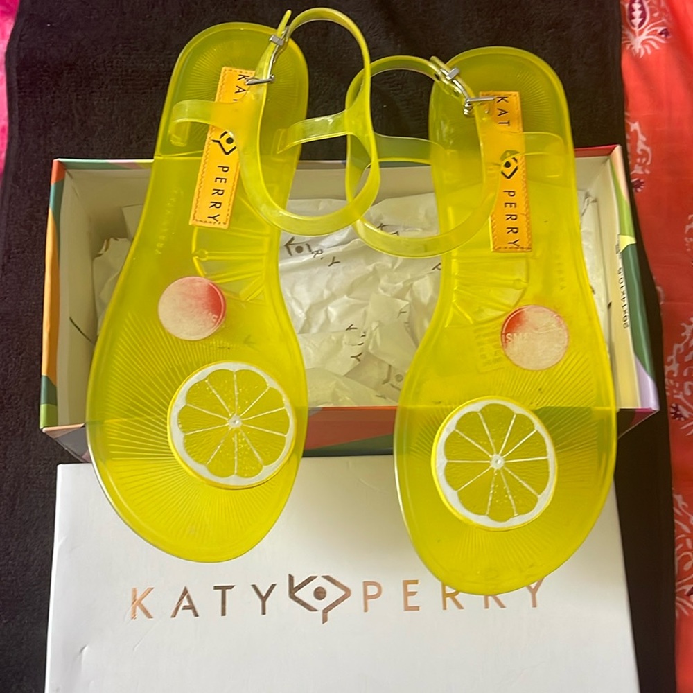 Worn Katy Perry jelly sandal
